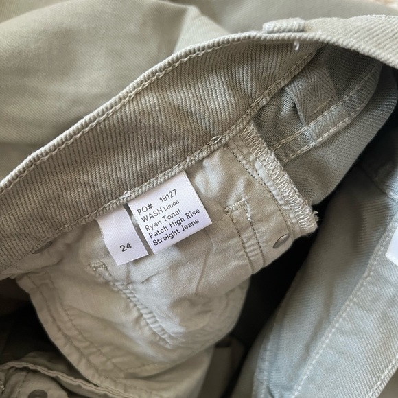 Reformation Ryan Tonal Patch High Rise Straight Jeans - Limon - Picture 2 of 6